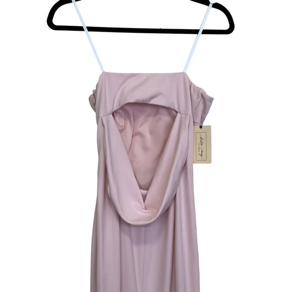 Katie May Pink Strapless Drape Back Jersey Maxi Dress Formal Sz Small NWT - Picture 7 of 8
